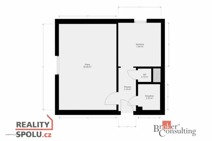 Pronájem bytu 1+1, Praha, Paprsková, 36 m2