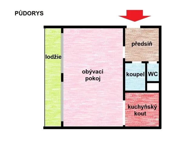 Pronájem bytu 1+kk, Kladno - Kročehlavy, Švédská, 40 m2