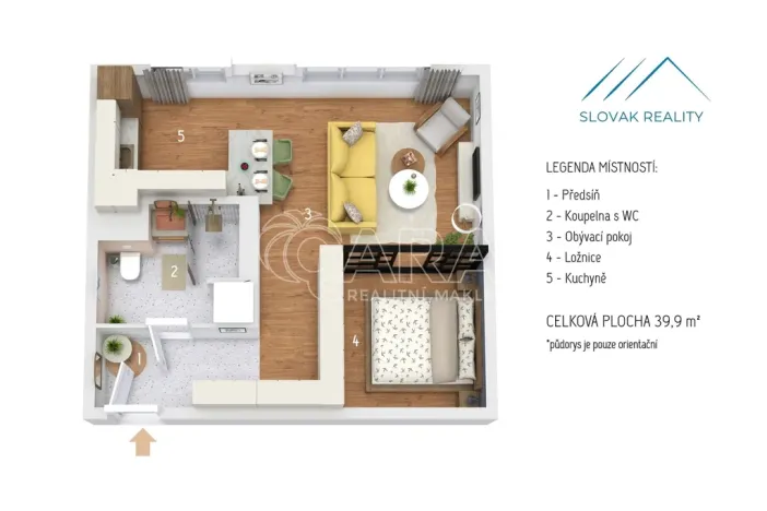 Pronájem bytu 2+kk, Kopřivnice, Štramberská, 40 m2