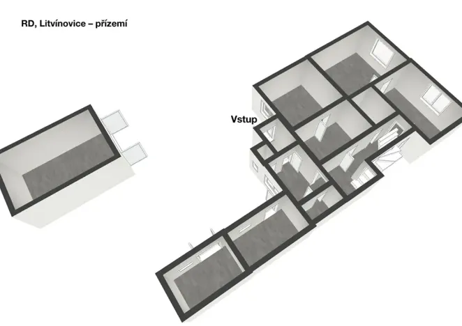 Prodej vícegeneračního domu, Litvínovice, 159 m2