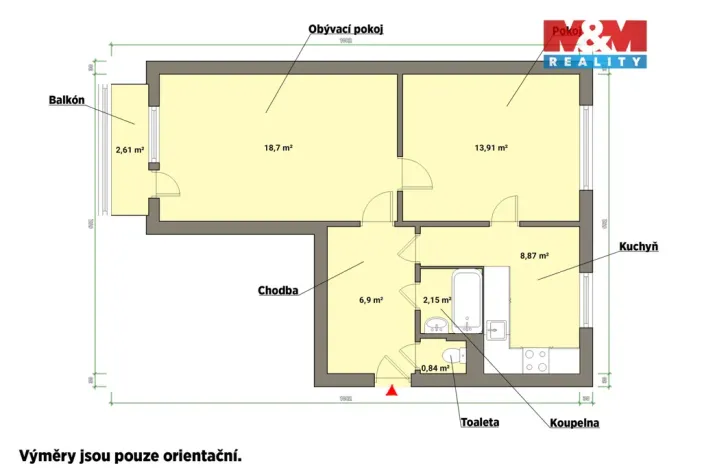 Prodej bytu 2+1, Habartov, Karla Čapka, 52 m2