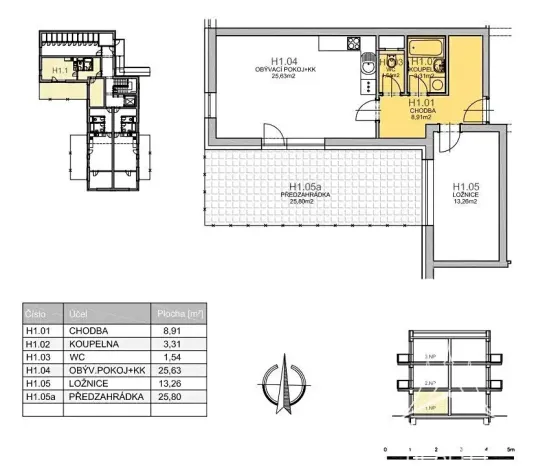Pronájem bytu 2+kk, Kutná Hora, Za Lidkou, 56 m2