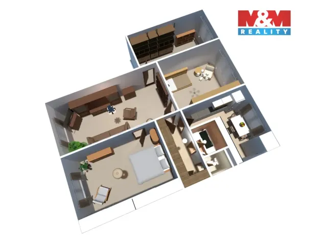 Prodej bytu 4+1, Podbořany, Alšova, 75 m2