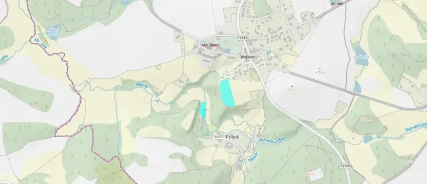 Dražba pole, Vojkov, 12625 m2