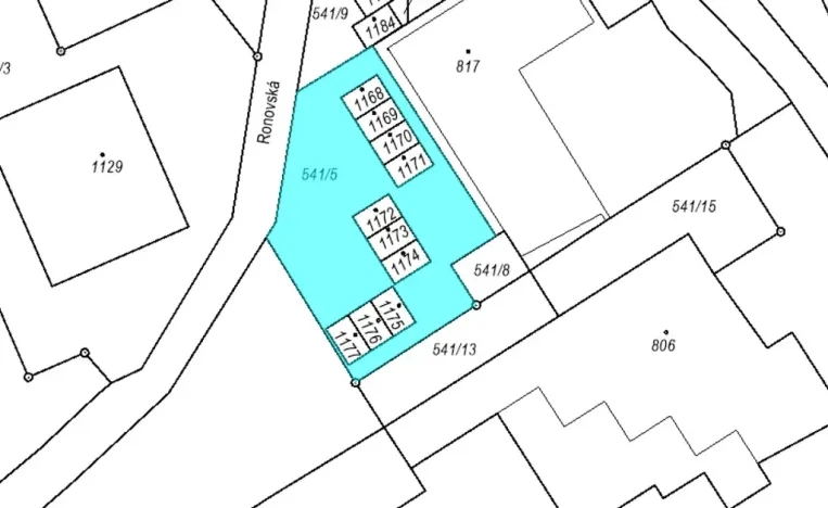 Dražba pozemku, Adamov, 537 m2