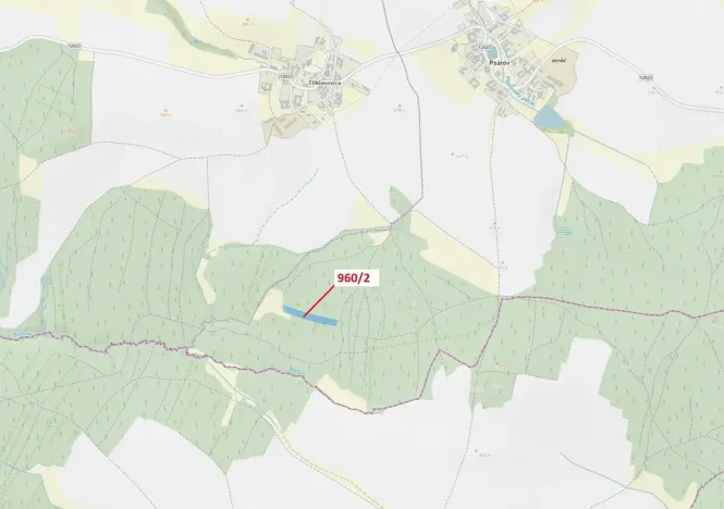 Dražba lesa, Psárov, 7607 m2