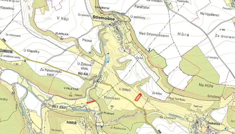 Prodej pole, Střemošice, 10545 m2
