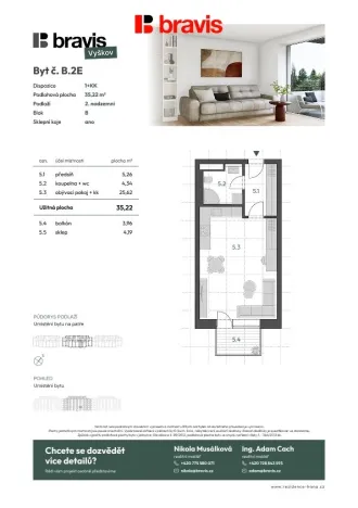 Prodej bytu 1+kk, Vyškov - Vyškov-Předměstí, 35 m2