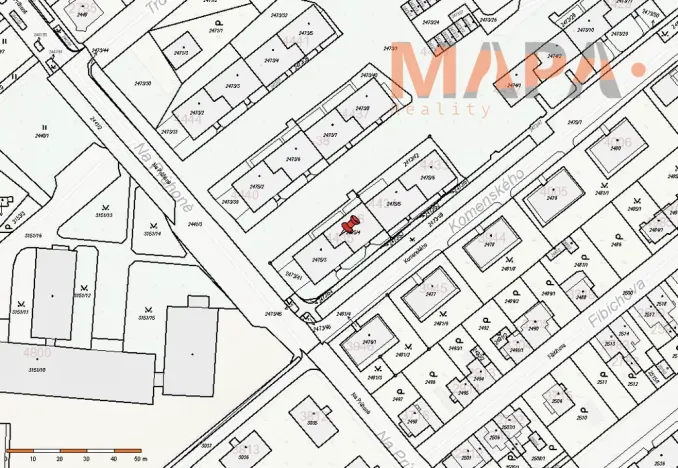 Prodej bytu 2+1, Chomutov, Komenského, 77 m2