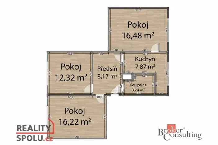 Prodej bytu 3+1, Plzeň - Skvrňany, Křimická, 68 m2