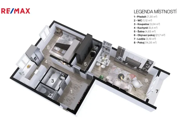 Prodej bytu 2+1, Hradec Králové - Věkoše, Na Zahrádkách, 67 m2