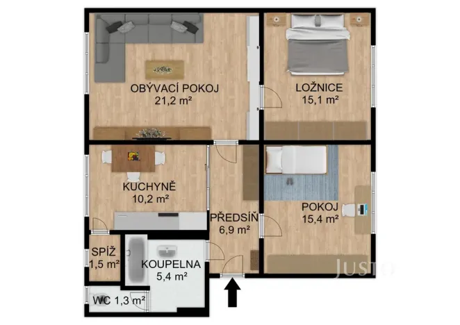 Prodej bytu 3+1, Písek - Pražské Předměstí, Pražská, 103 m2