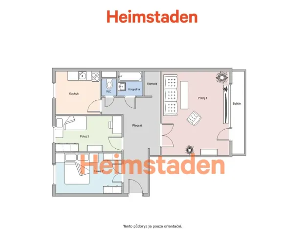Pronájem bytu 3+1, Orlová - Lutyně, Ke Studánce, 72 m2