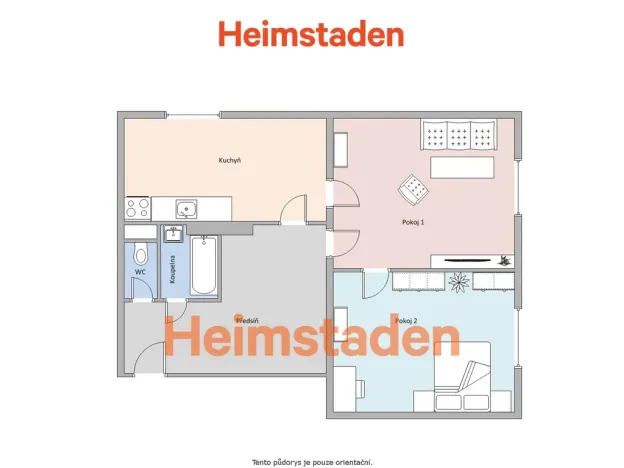 Pronájem bytu 2+1, Havířov - Město, U Školky, 55 m2