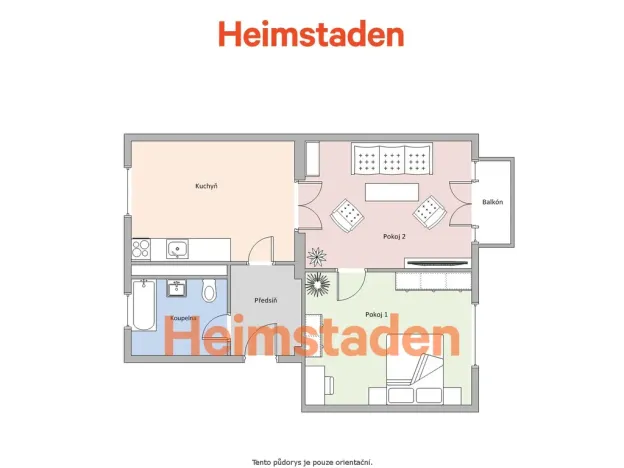 Pronájem bytu 2+1, Havířov - Prostřední Suchá, Havířská, 48 m2