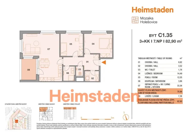 Pronájem bytu 3+kk, Praha - Holešovice, U Pergamenky, 83 m2