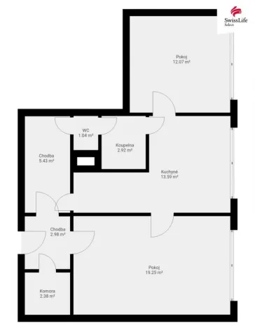 Prodej bytu 2+1, Praha - Záběhlice, Narcisová, 60 m2