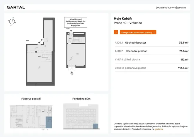 Prodej obchodního prostoru, Praha - Vršovice, Kubánské náměstí, 113 m2