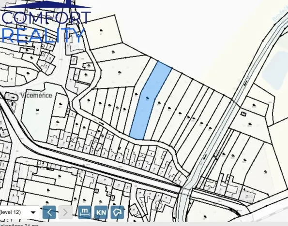 Prodej zahrady, Víceměřice, 1622 m2