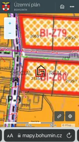 Prodej pozemku pro bydlení, Bohumín, Přední, 1125 m2
