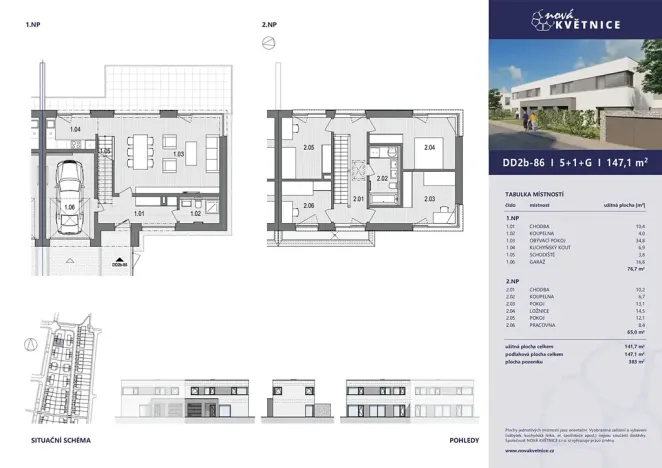 Prodej rodinného domu, Květnice, Devětsilová, 141 m2