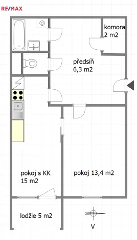 Pronájem bytu 2+kk, Praha - Chodov, Jažlovická, 41 m2