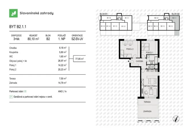 Prodej bytu 3+kk, Olomouc - Povel, Loudova, 80 m2