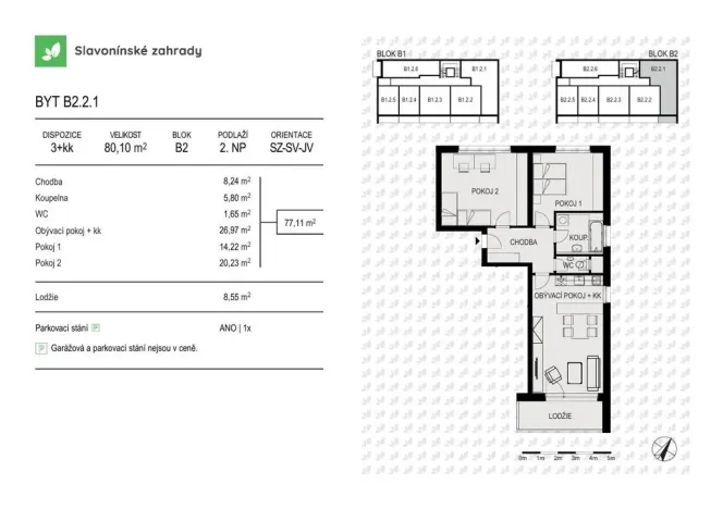 Prodej bytu 3+kk, Olomouc - Povel, Loudova, 80 m2