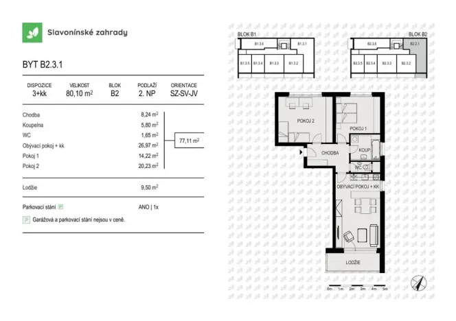 Prodej bytu 3+kk, Olomouc - Povel, Loudova, 80 m2