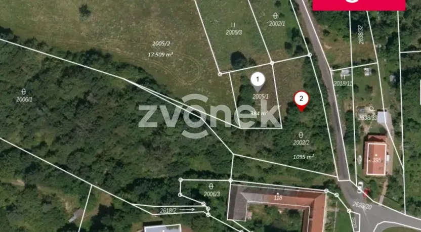 Prodej pozemku pro bydlení, Ludkovice, 384 m2