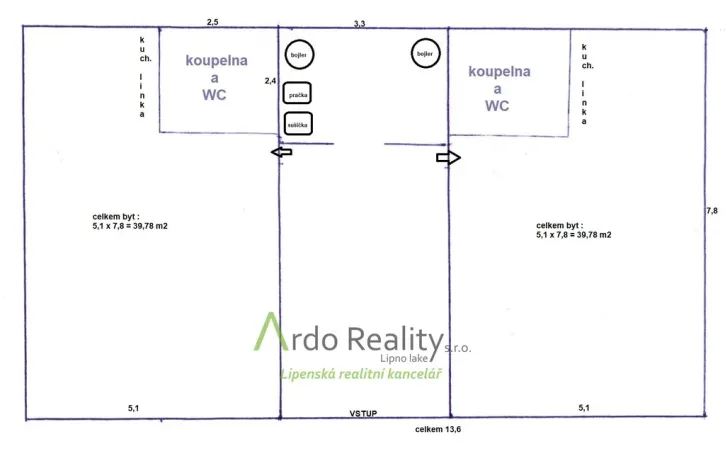 Pronájem bytu 1+kk, Loučovice, 40 m2