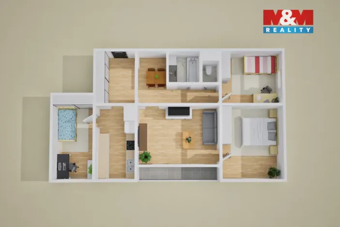 Pronájem bytu 4+1, Ústí nad Labem - Bukov, Vinařská, 77 m2