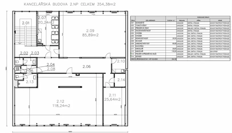 Prodej kanceláře, Brno - Slatina, Hviezdoslavova, 1514 m2