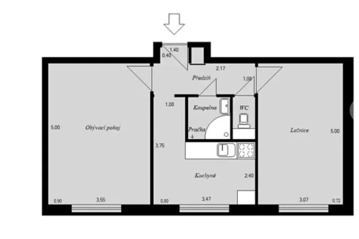 Pronájem bytu 2+1, Ústí nad Labem, Dukelských hrdinů, 49 m2