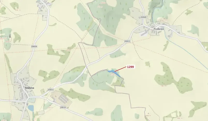 Dražba lesa, Stebno, 2275 m2