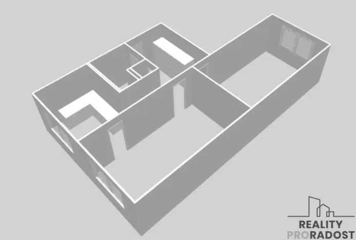 Prodej bytu 2+1, Chomutov, Bezručova, 64 m2