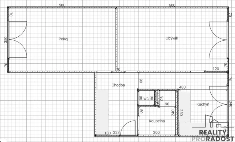 Prodej bytu 2+1, Chomutov, Bezručova, 64 m2