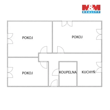 Prodej bytu 3+1, Bílina - Teplické Předměstí, Sídliště Za Chlumem, 82 m2