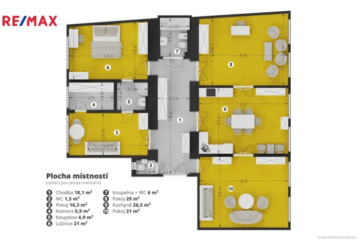 Pronájem bytu 4+1, Praha - Nové Město, Na Zderaze, 180 m2