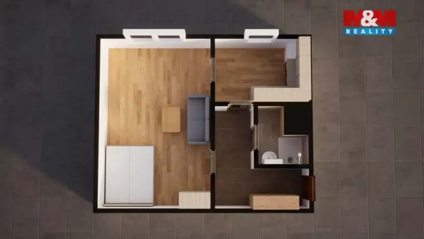 Pronájem bytu 1+1, Liberec, Borový vrch, 38 m2