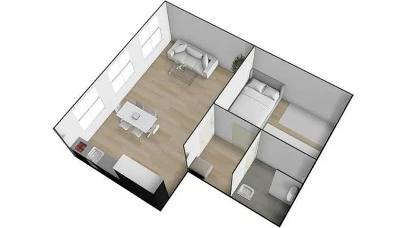 Pronájem bytu 2+kk, Rostěnice-Zvonovice - Rostěnice, 53 m2