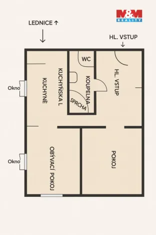 Pronájem bytu 1+1, Rychnov nad Kněžnou, Jiráskova, 38 m2