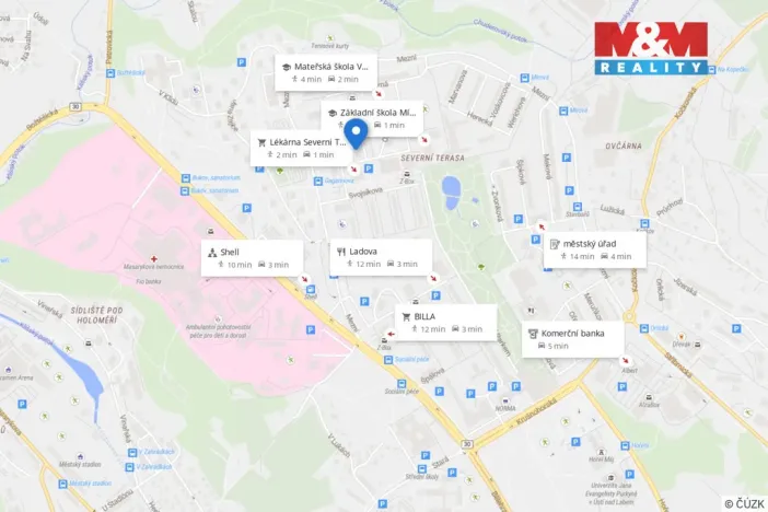 Prodej bytu 2+1, Ústí nad Labem - Severní Terasa, Glennova, 62 m2