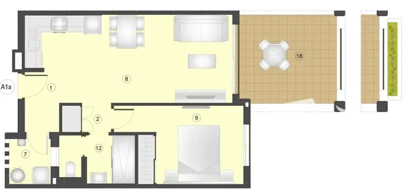 Prodej bytu 2+kk, Pulpí, Španělsko, Calle Mar de Barents, 59 m2