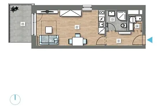 Prodej bytu 1+kk, Praha - Zličín, Strážovická, 31 m2