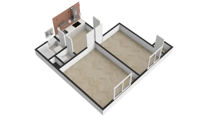 Pronájem bytu 2+kk, Praha - Žižkov, Biskupcova, 45 m2