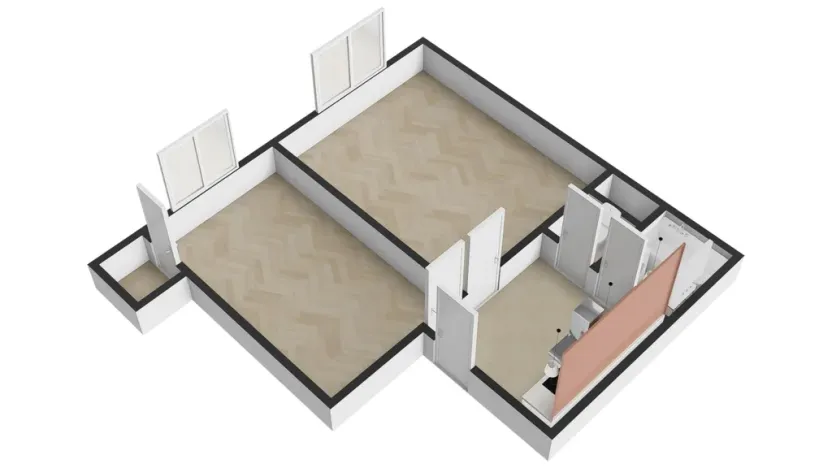 Pronájem bytu 2+kk, Praha - Žižkov, Biskupcova, 45 m2