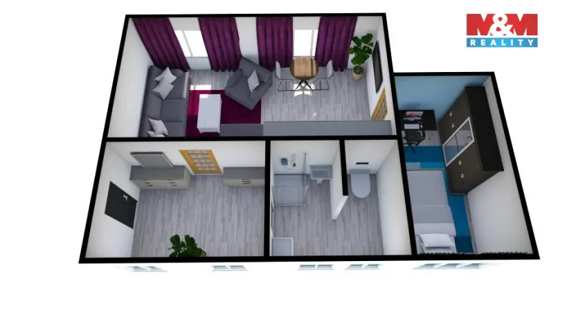 Prodej bytu 2+kk, Litvínov - Horní Litvínov, Valdštejnská, 50 m2