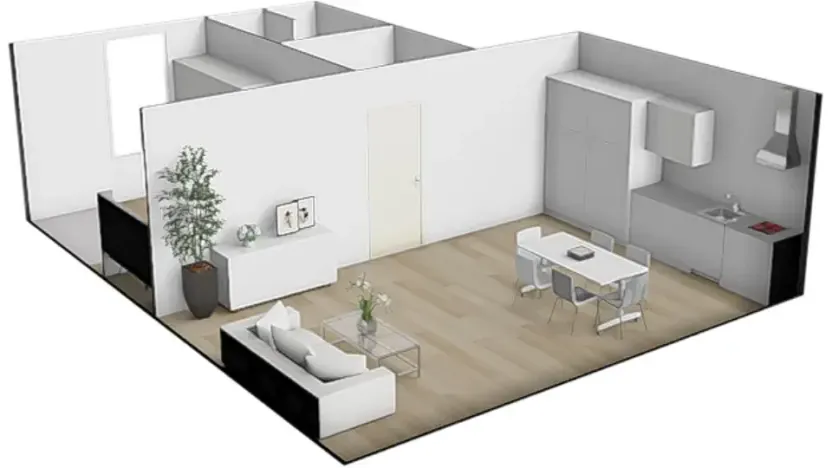 Pronájem bytu 2+kk, Rostěnice-Zvonovice, 52 m2