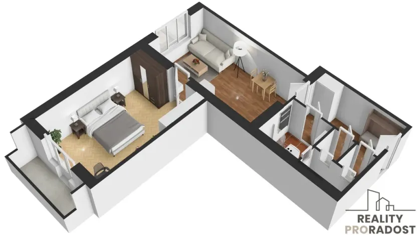 Pronájem bytu 2+kk, Praha - Vysočany, Prouzova, 50 m2